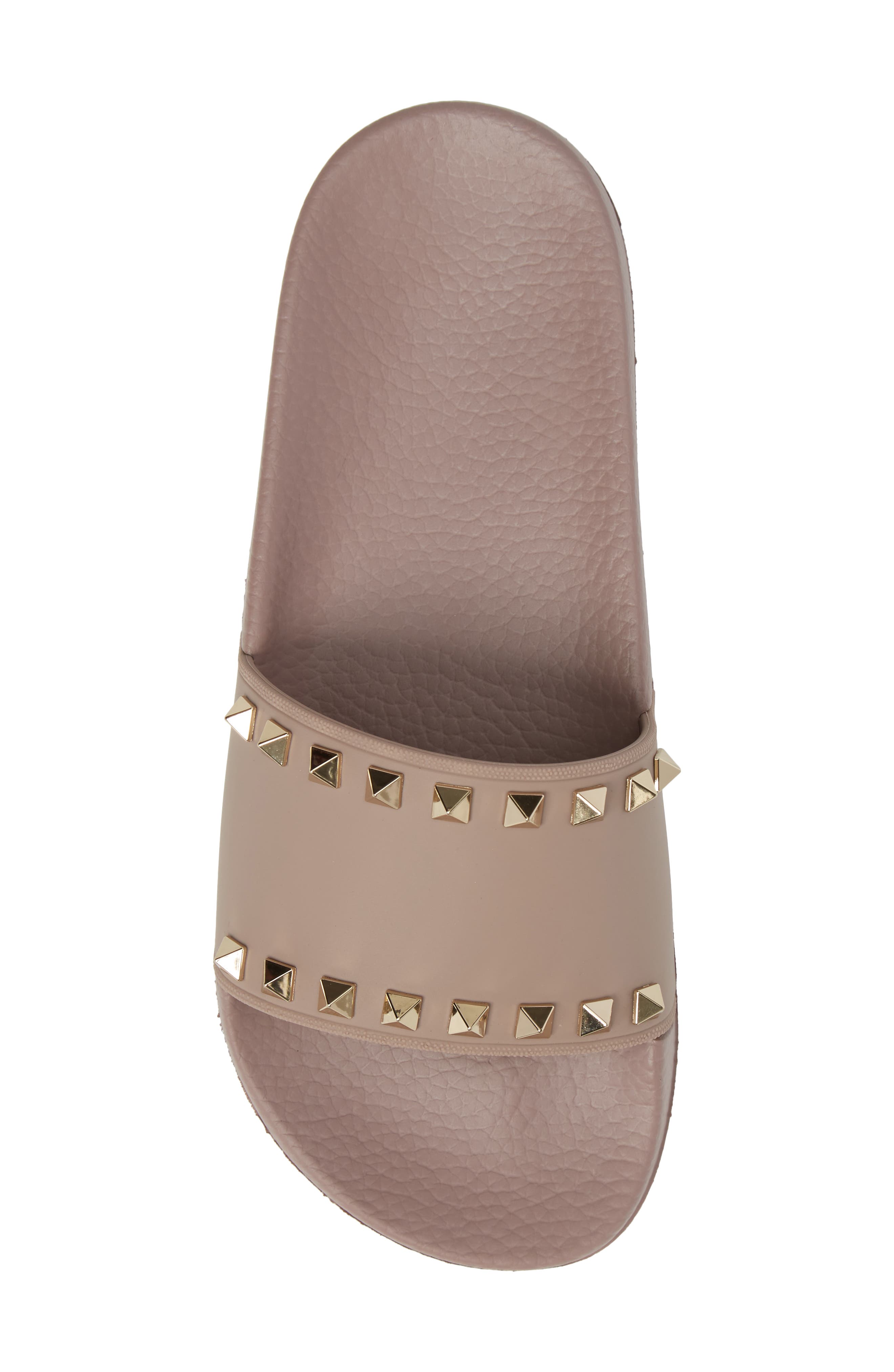 Rockstud Slide Sandal, Alternate, color, POUDRE