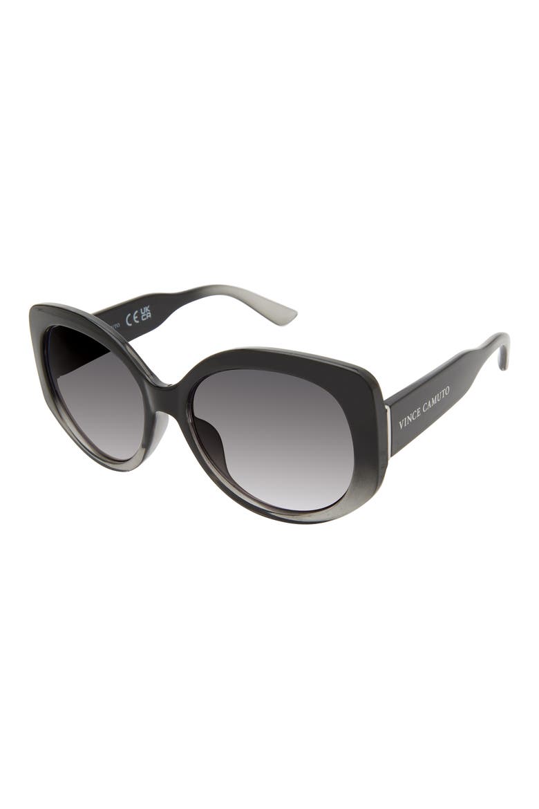 58mm Oval Sunglasses, Main, color, BLACK GREY