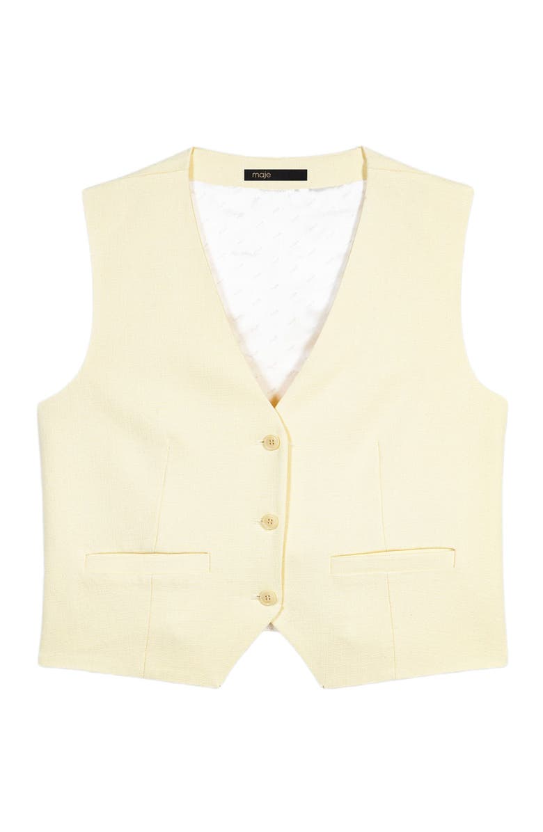 maje Tailored jacket, Alternate, color, Pale Yellow