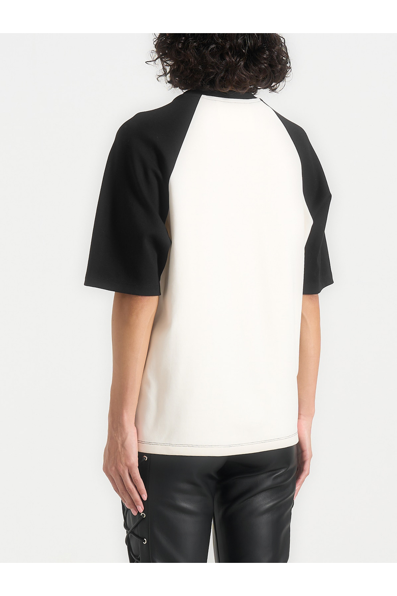 Unisex Signature Raglan Cotton T-Shirt, Alternate, color, White/Black