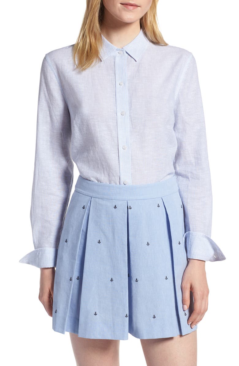 1901 Button Up Stripe Shirt, Main, color, 