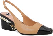 NINETY UNION Patent Metal Heel Slingback Pump