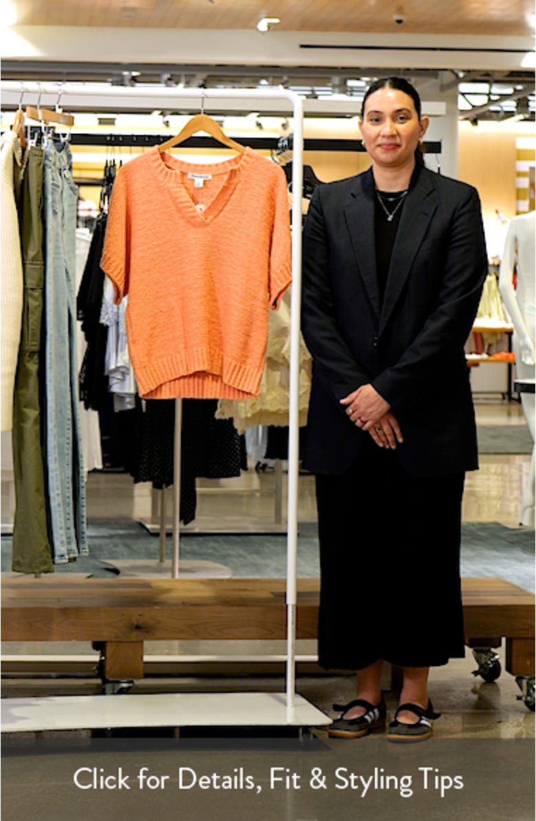 Harbor Pebble Short Sleeve Cotton Blend Sweater, sales video thumbnail