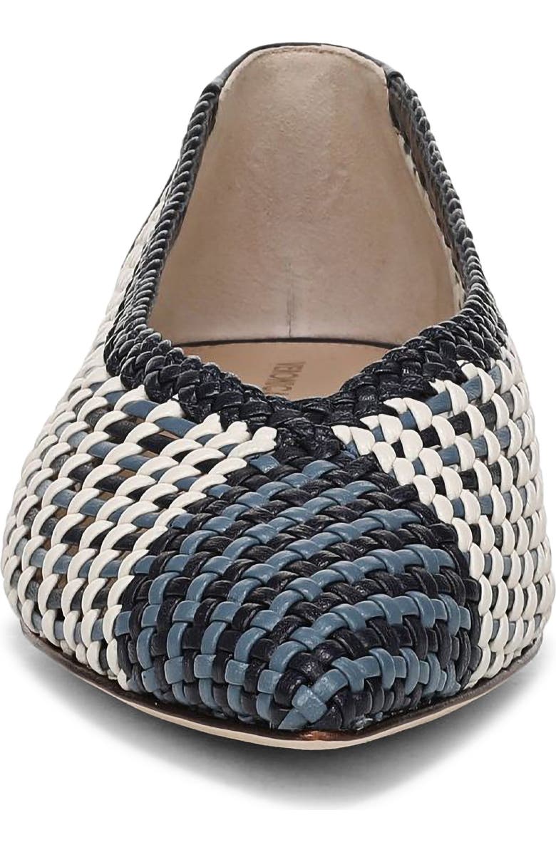 Veronica Beard Bancroft Woven Pointed Toe Flat, Alternate, color, Blue Multi-Dm