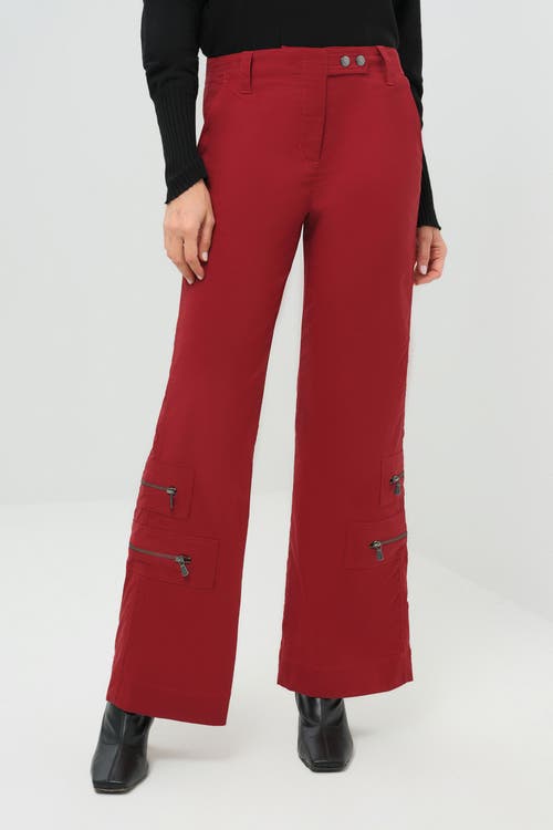 Anatomie Madonna Mid Weight Wide Leg Pant In Red