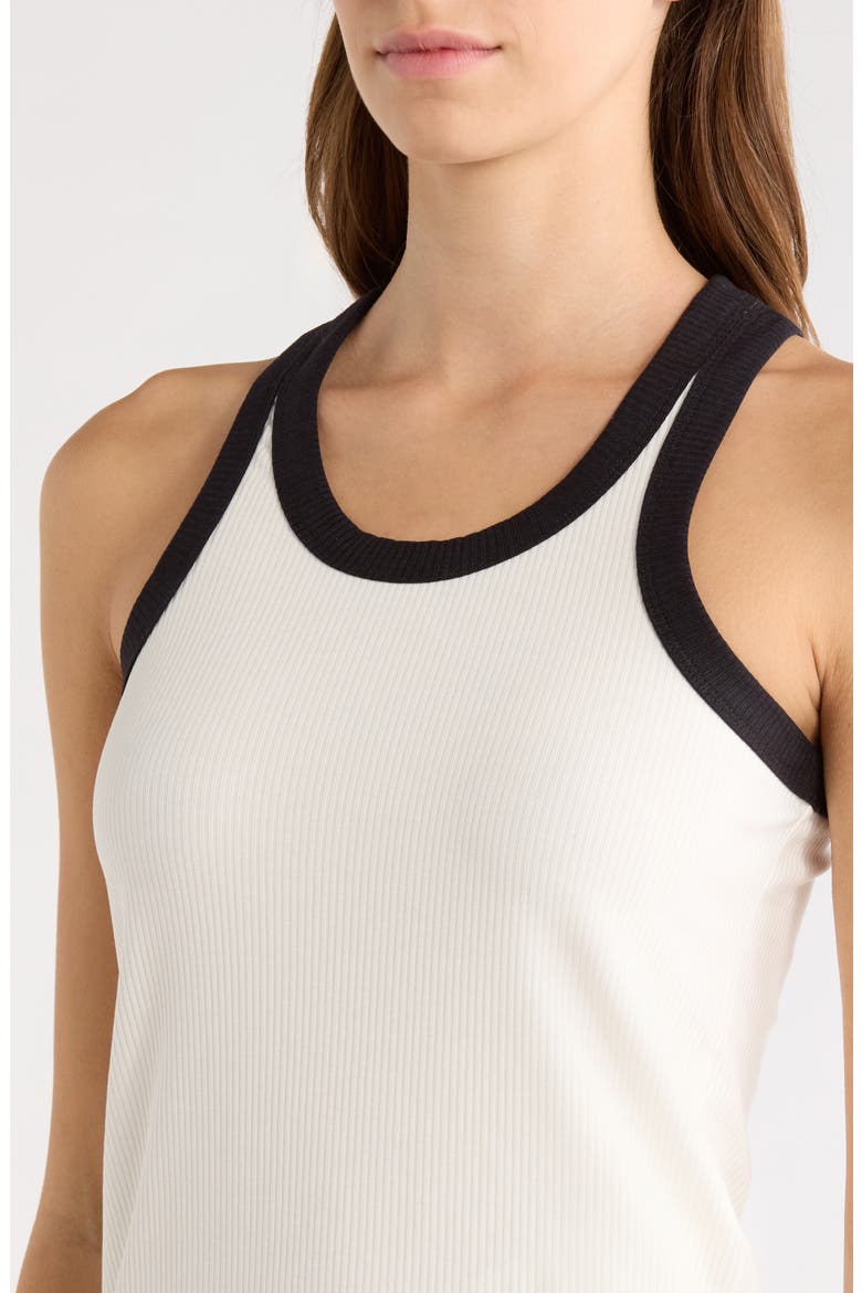 x Zendaya All-Day Ribbed Performance Tank, Alternate, color, IVORY/ BLACK