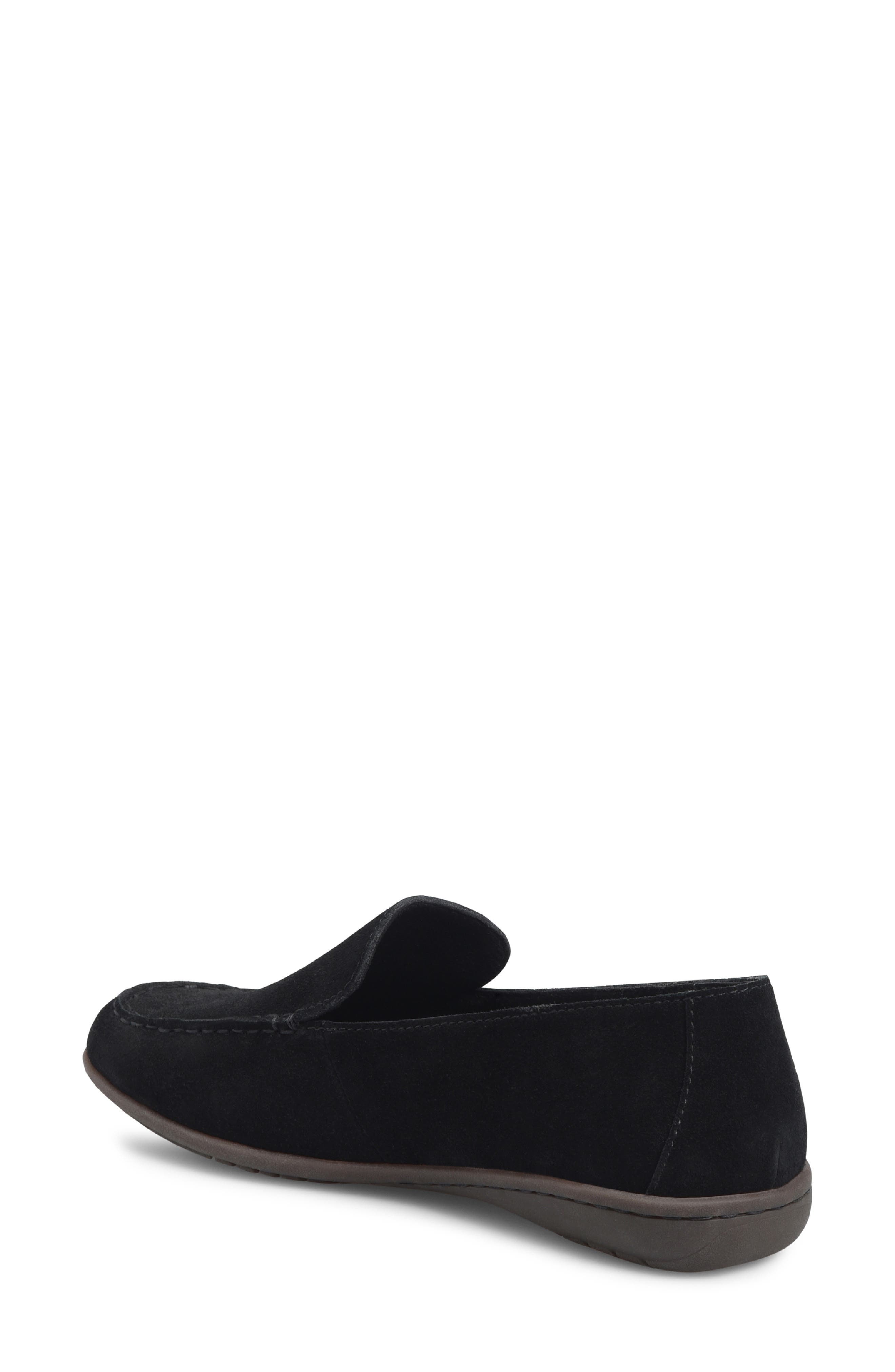 Fawn Loafer, Alternate, color, BLACK SUEDE