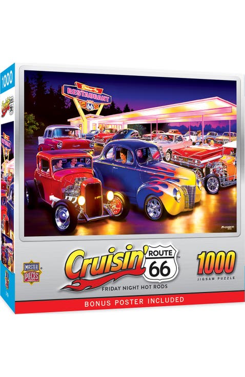Friday Night Hot Rods 1000 Piece Puzzle