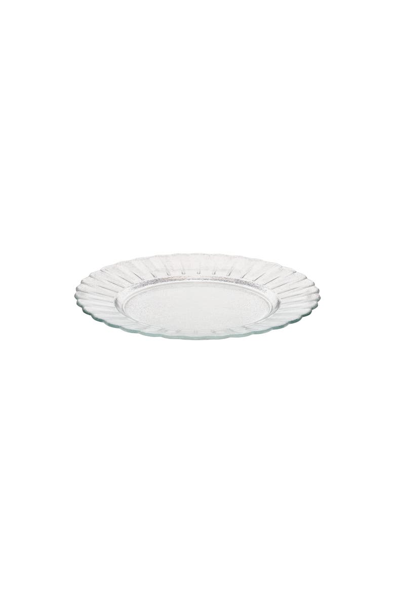 Cristal Set/6 glass salad plates, Alternate, color, Clear