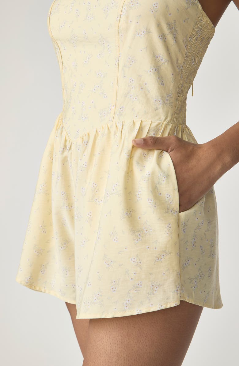 Florence by Mills Corset Romper, Alternate, color, Yellow Floral Soiree