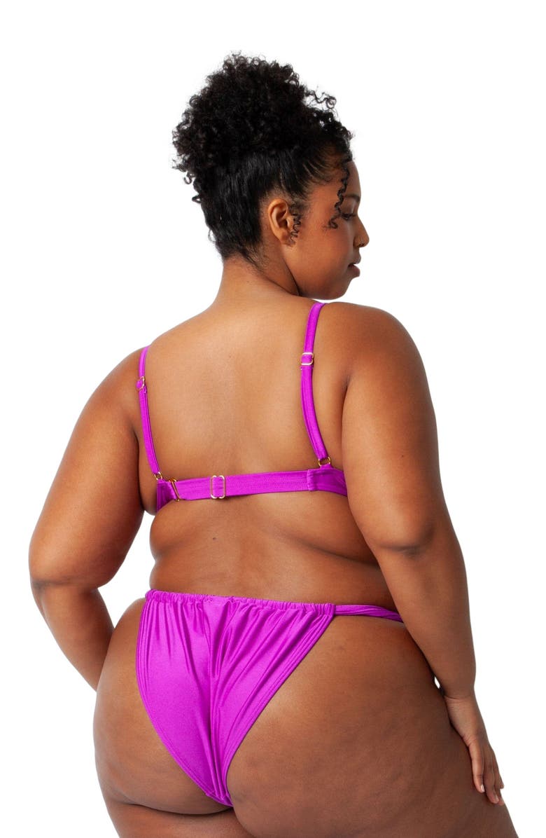 Villa Fresca Nev Bikini Swim Bottoms, Alternate, color, Berry