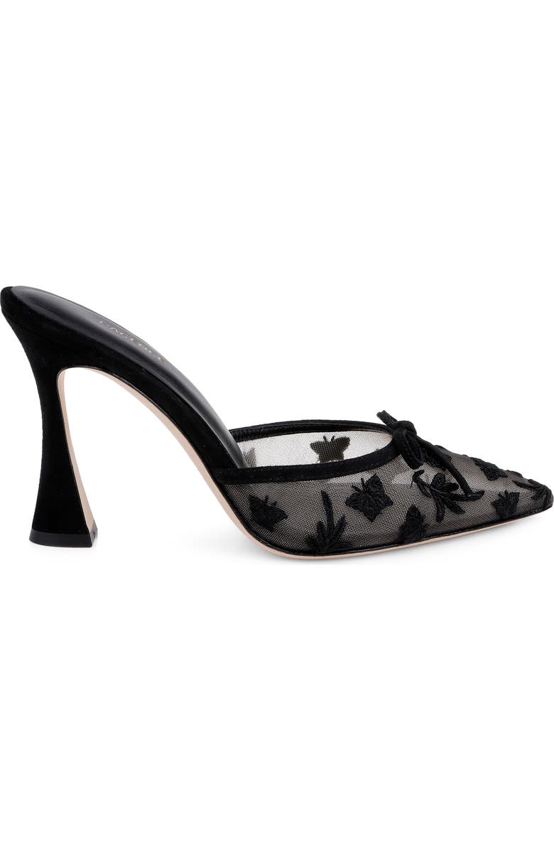 L'AGENCE Prasad Pointed Toe Mule, Alternate, color, Black Mesh