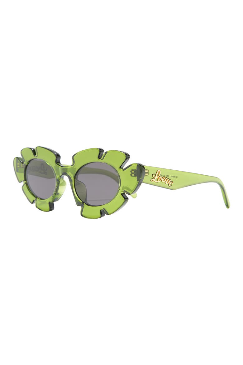 47mm Tinted Oval Sunglasses, Alternate, color, SHINY LIGHT GREEN / SMOKE