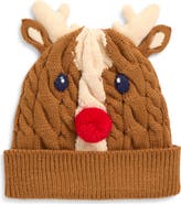 Mini Boden Kids' Festive Reindeer Beanie