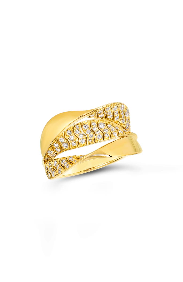 Hueb Dunas 18K Gold Diamond Ring, Main, color, Yellow Gold