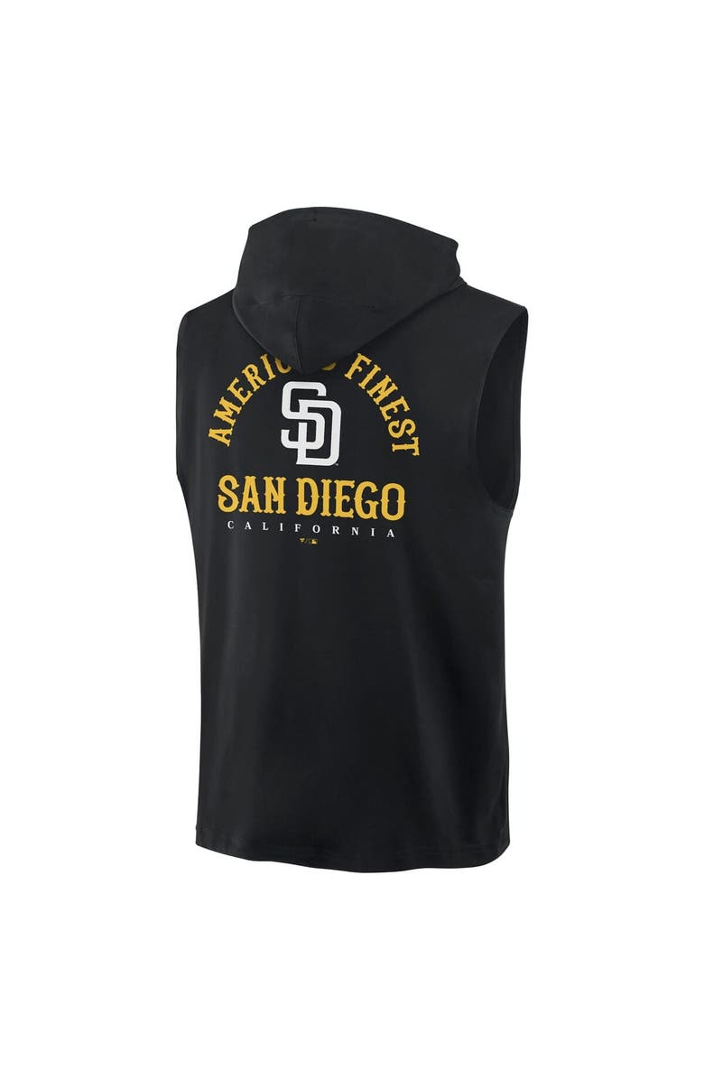 FANATICS Men's Fanatics Black San Diego Padres Fire Speed Sleeveless Pullover Hoodie, Alternate, color,