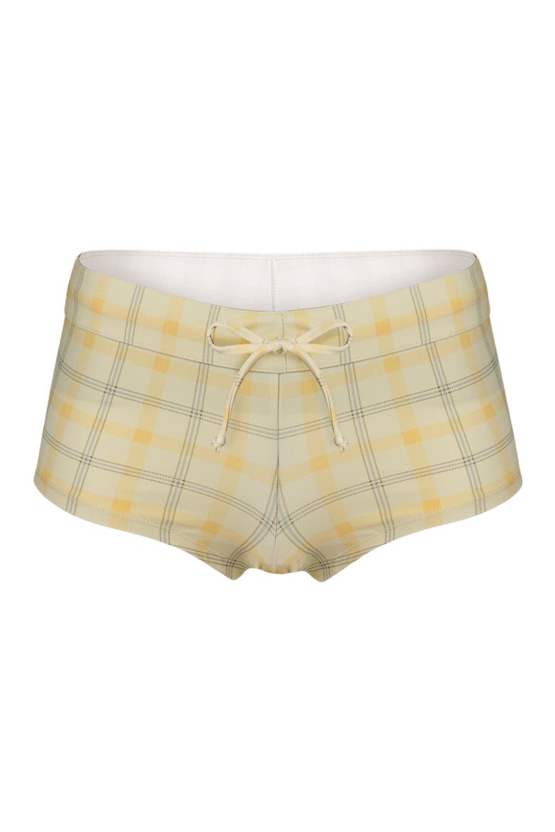 Tankini Bottom, Alternate, color, Yellow Plaid