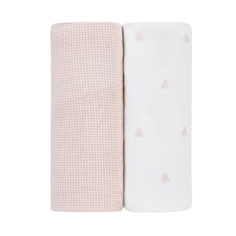 Gingham Bear Collection Baby Changing Pad Cover - Cradle Sheet 2 Pack