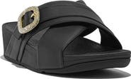 FitFlop Lulu Crystal Buckle Platform Slide Sandal