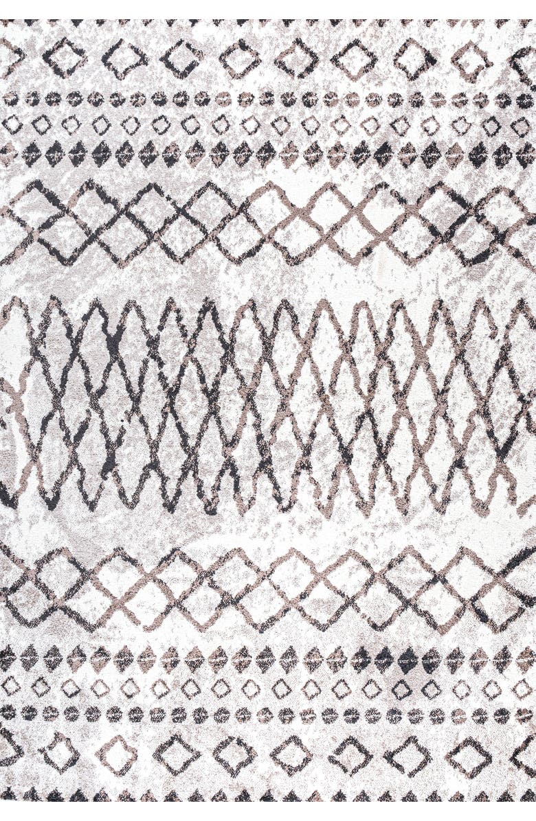 JONATHAN Y Aksil Moroccan Diamond Area Rug, Alternate, color, Ivory/Brown