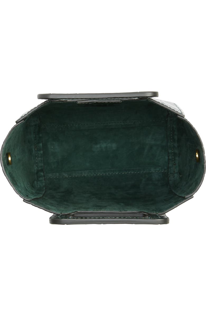 STAUD Mini Shirley Croc Embossed Leather Bag, Alternate, color,