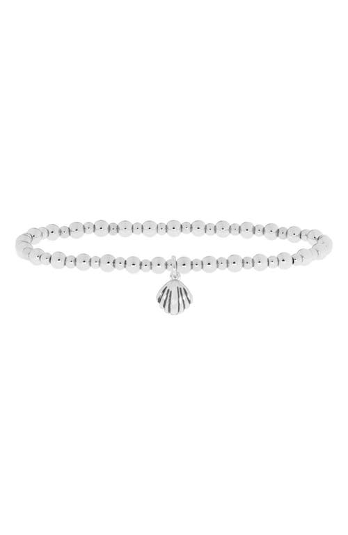 Marlyn Schiff Clam Shell Charm Ball Stretch Bracelet