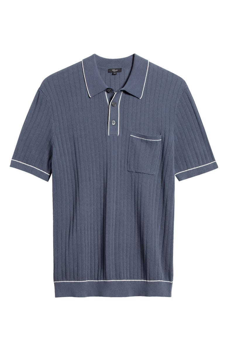 Rails Hardy Tipped Short Sleeve Polo Sweater, Alternate, color,