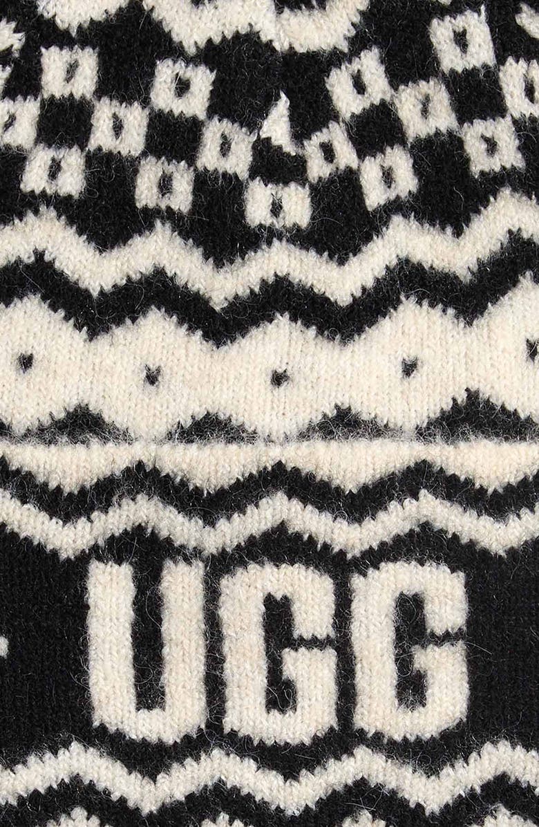 UGG<sup>®</sup> Kids' Fair Isle Beanie, Alternate, color, Black Multi