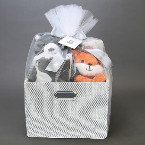 Blue 5-Piece Baby Gift Basket for Baby Shower/Newborn Welcome Home