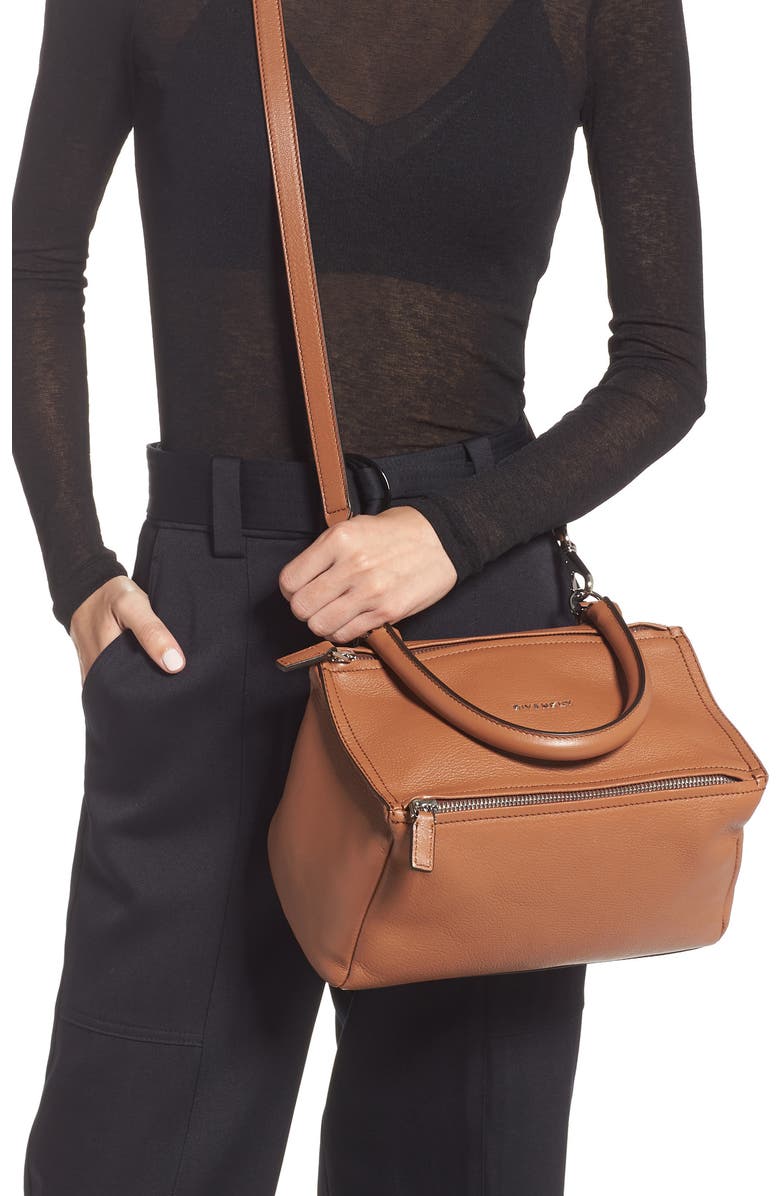 Givenchy Small Pandora Leather Satchel, Alternate, color,