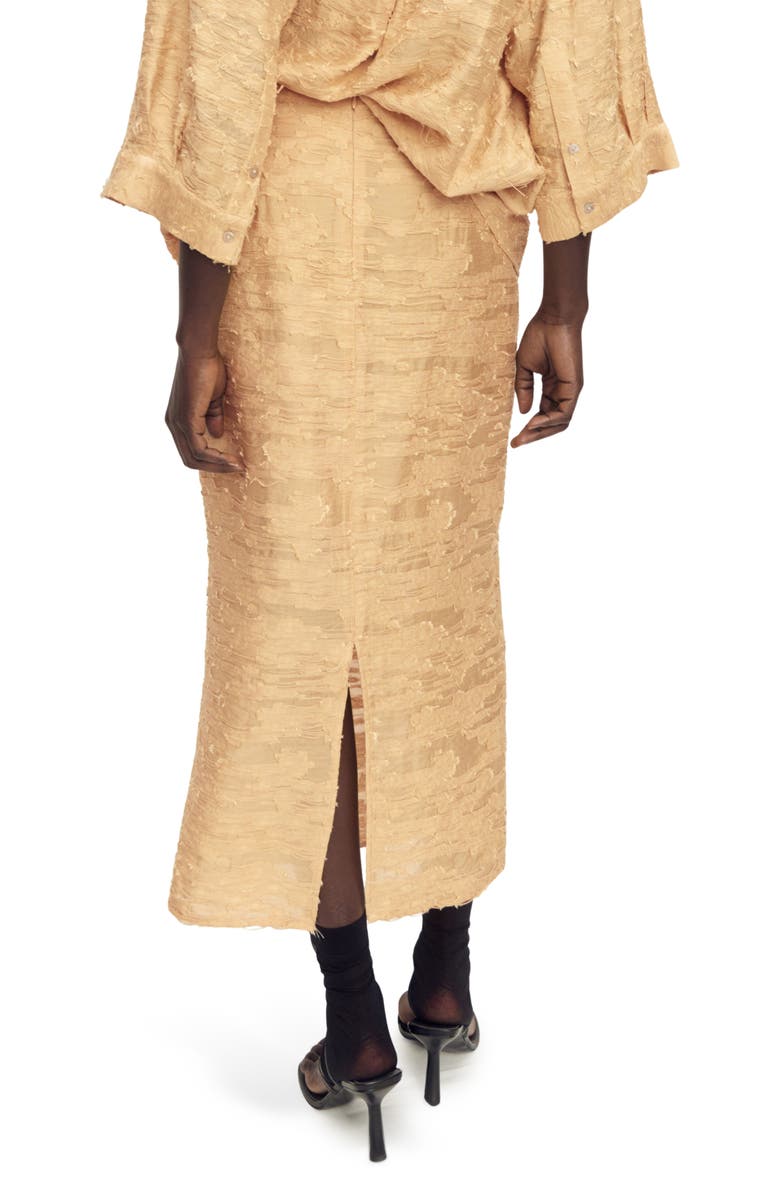 MANGO Textured Straight Midi Skirt, Alternate, color,