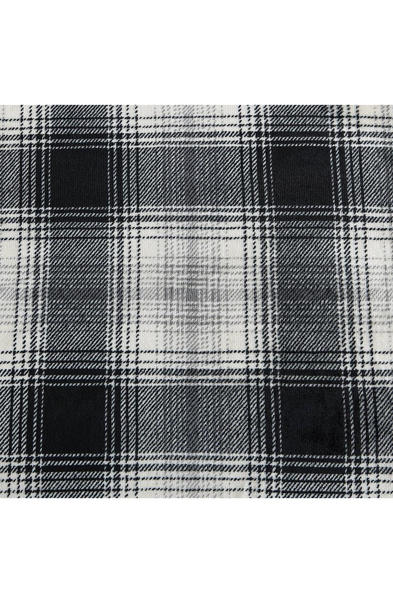 Eddie Bauer Vail Plaid Faux Shearling Throw Blanket, Alternate, color, Grey