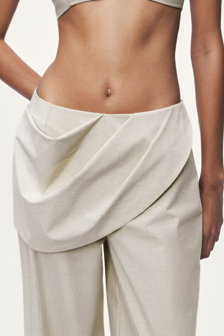 Waist Panel Trousers, Alternate, color, Ivory