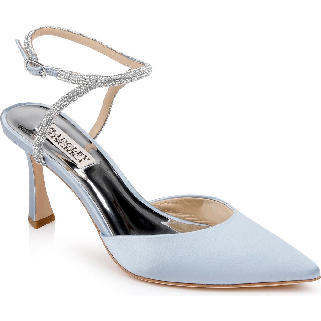 Badgley Mischka Bridal Badgley Mischka Collection Kamilah Ankle Strap Pump in Az Blu Sat  product