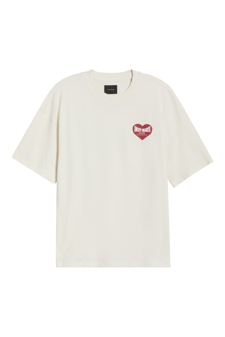Lucky Hearts Cotton Graphic T-Shirt, Alternate, color, WHITE