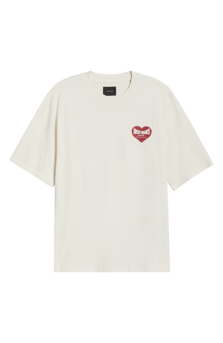 PacSun Lucky Hearts Cotton Graphic T-Shirt, Alternate, color, White