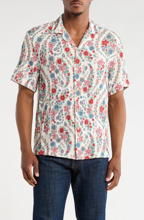 Floral Print Camp Shirt