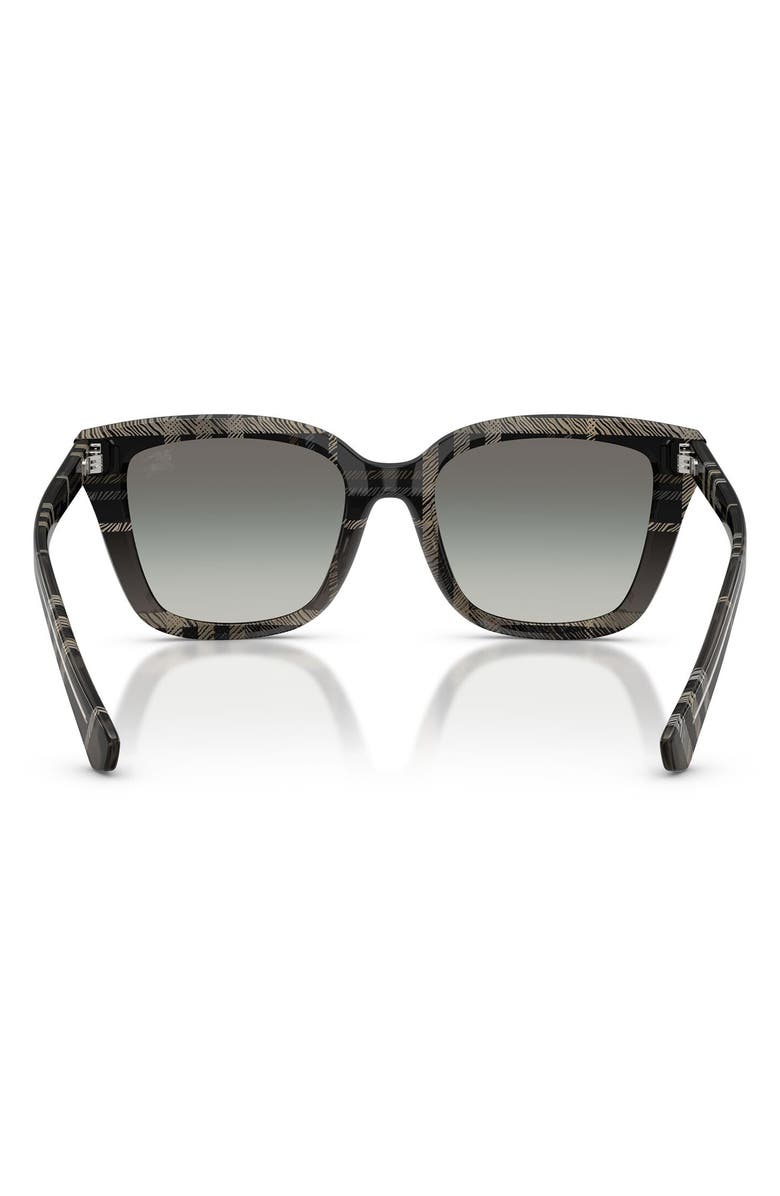 Burberry 52mm Gradient Square Sunglasses, Alternate, color, Check Grey Gradient / Grey