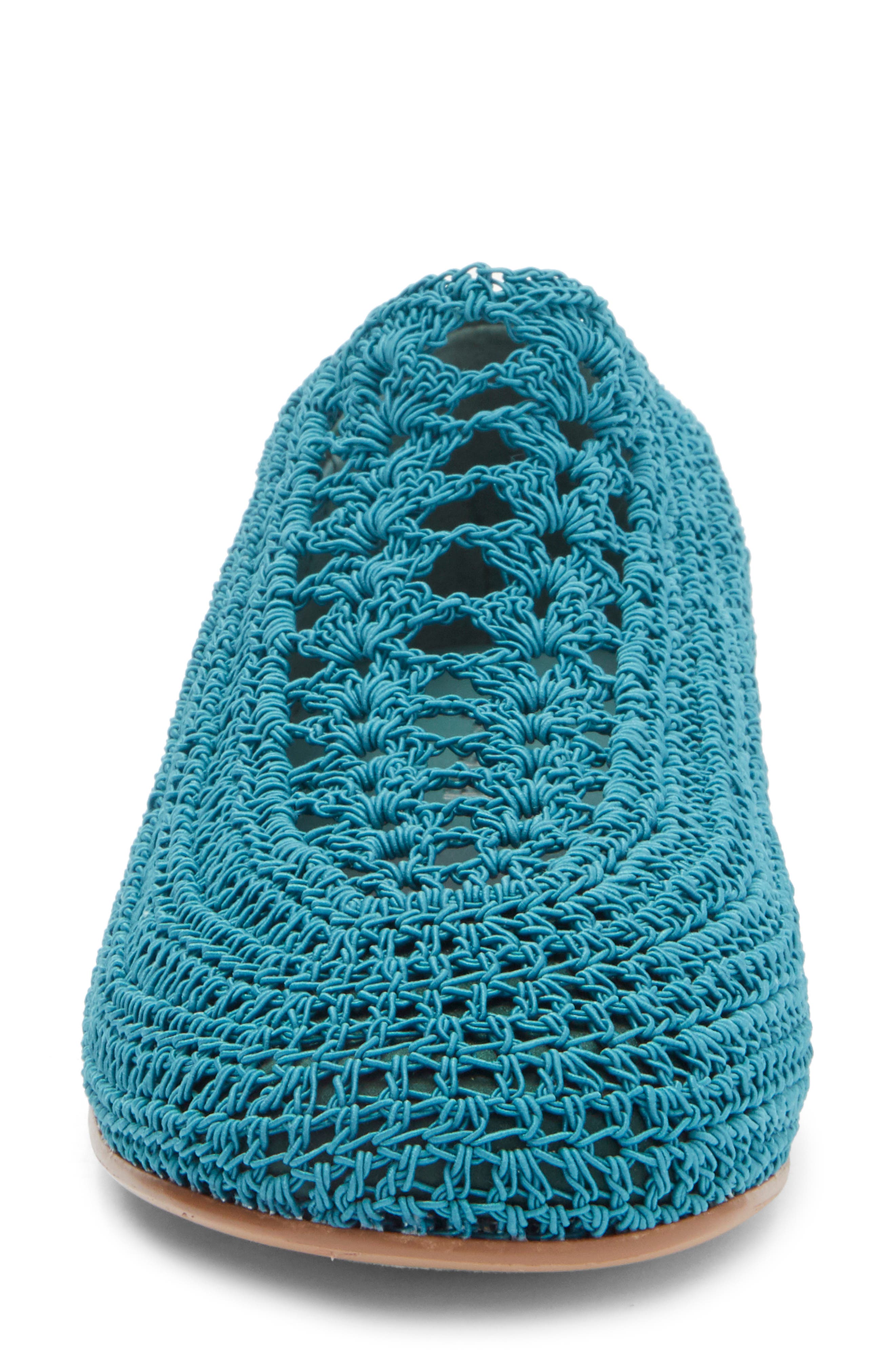 Jeffrey Campbell Nantucket Crochet Flat, Alternate, color, Turquoise
