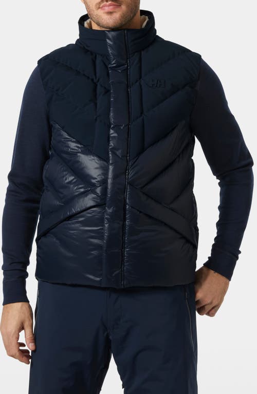 Helly Hansen Village Water Repellent 600 Fill Power Down Vest In Blue