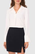 Halogen® Split Cuff Button-Up Top