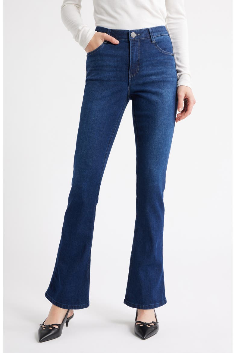 Brittany High Waist Itty Bitty Bootcut Jeans, Main, color, INDIGO
