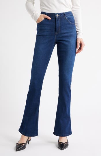 Wit & Wisdom Brittany High Waist Itty Bitty Bootcut Jeans in Indigo at Nordstrom Rack, Size 00