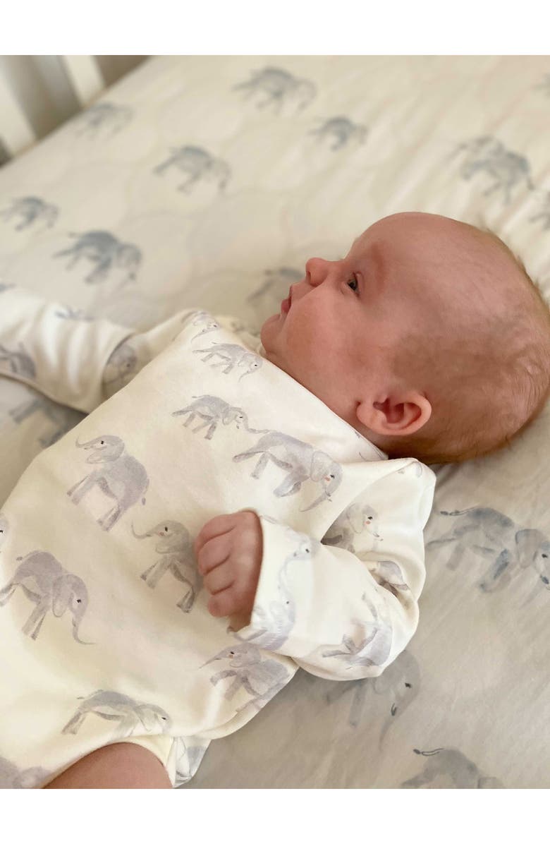 Pehr Elephant Organic Cotton Bodysuit, Alternate, color, 