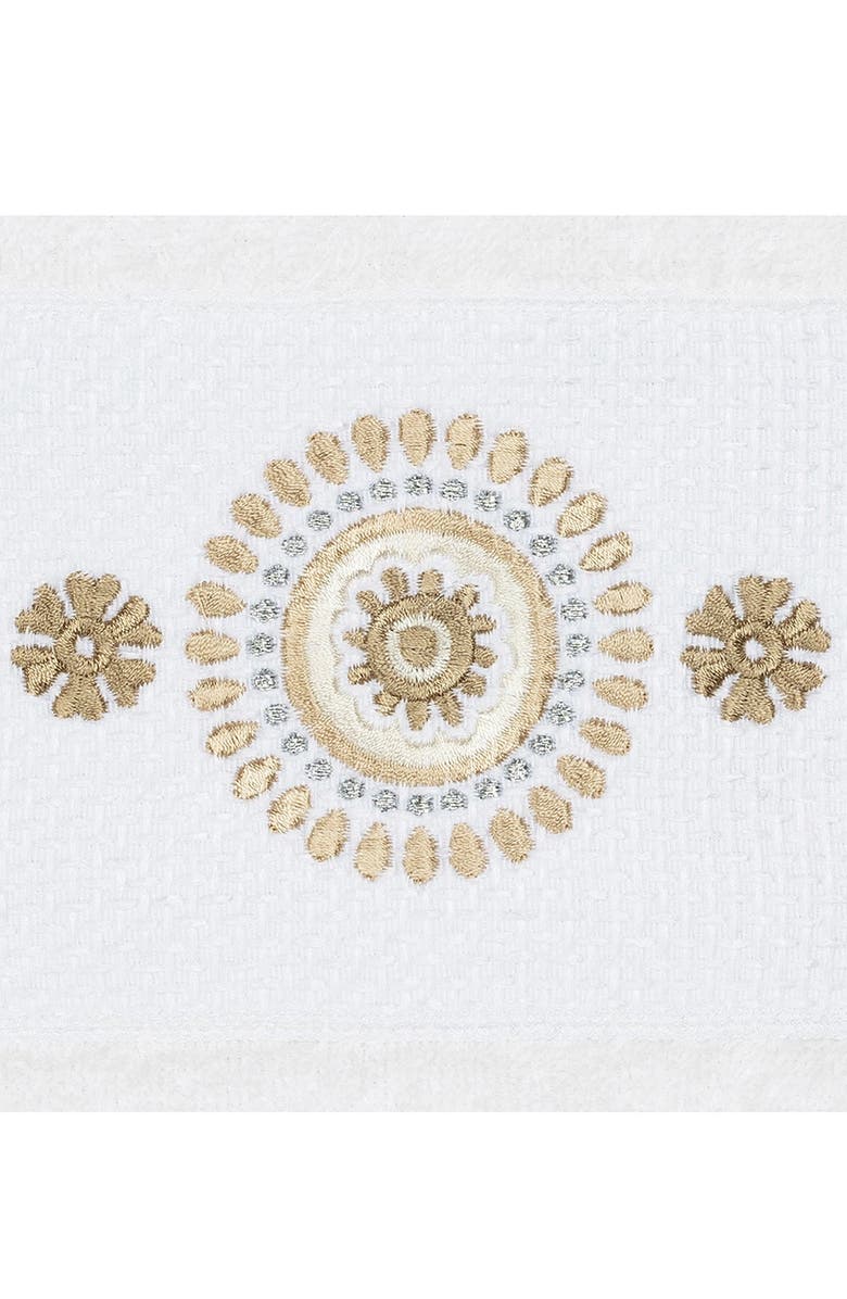 Linum Home Textiles Isabell Embellished Hand Towel - White, Alternate, color, White
