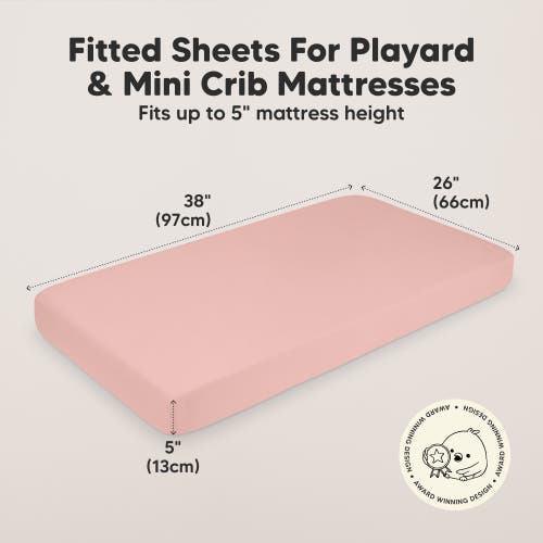 Keababies Soothe Fitted Mini Crib Sheet In Rose