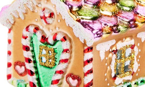 Old World Christmas Gingerbread House Glass Ornament