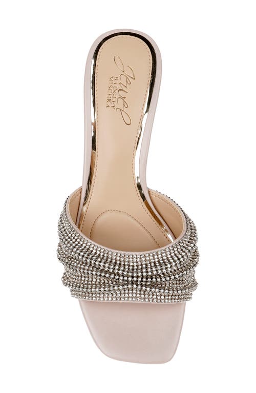 Jewel Badgley Mischka Humor Slide Sandal In Champagne