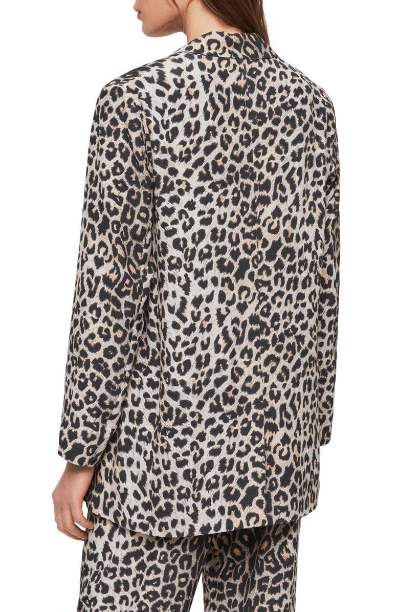 AllSaints Neve Leopard Print Blazer, Alternate, color, 