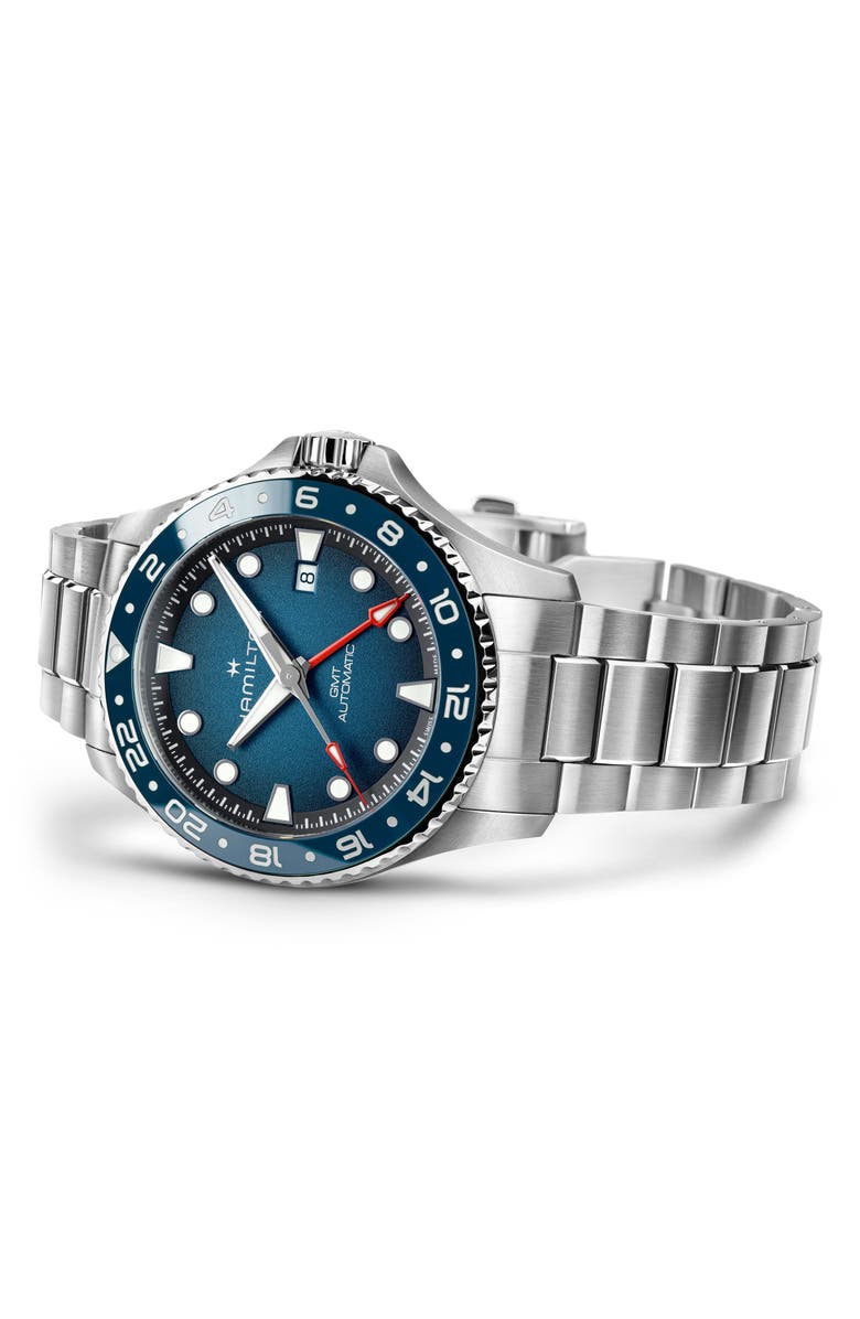 Hamilton Scuba GMT Bracelet Watch, Alternate, color, Blue